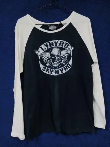 락 밴드 LYNYRD SKYNYRD 스컬 윙 래글런 셔츠