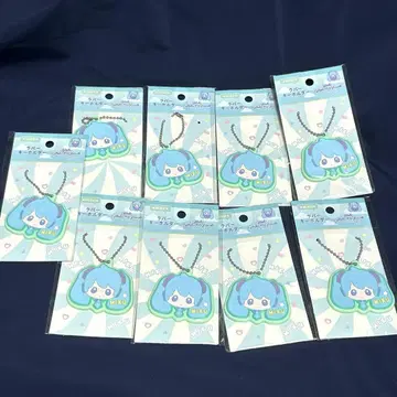 하츠네 미쿠 100엔 샵 러버 키링 9개 세트