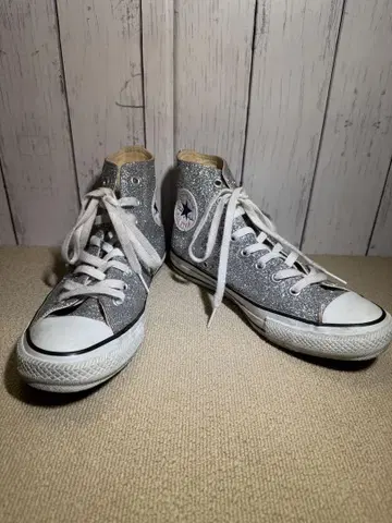컨버스 올스타 실버 글리터 하이컷 25cm