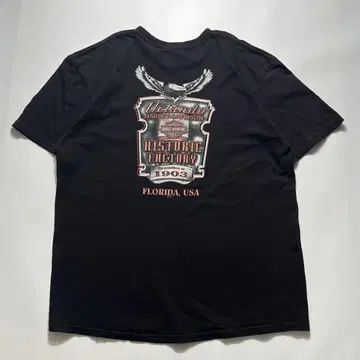 할리 데이비슨 블랙 할리 티셔츠 2XL 이글 6618