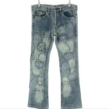 레어 COSMIC WONDER 패치워크 데님 인디고 블루