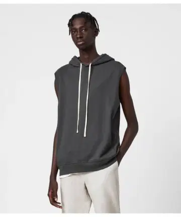 ALLSAINTS 슬리브리스 후디 그레이