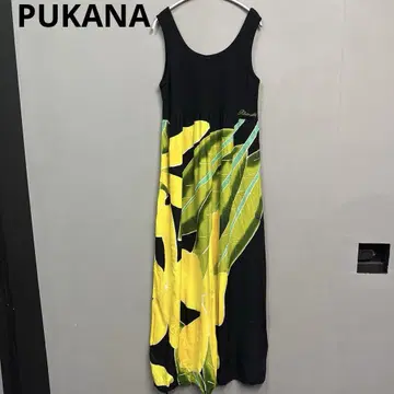 PUKANA 티셔츠 원피스 몬스테라 훌라 댄스 드레스