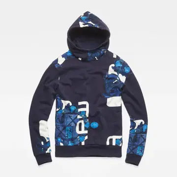 G-STAR RAW 남성용 그래픽 맨투맨 후드티