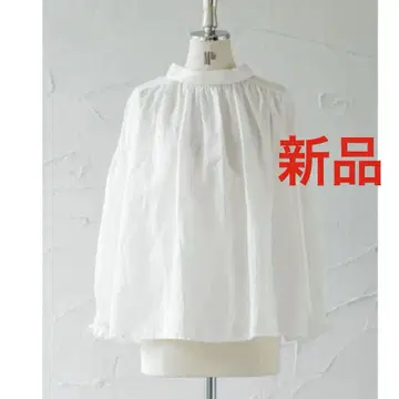 새상품 Gauze# 린넨 앤티크 2WAY 개더 블라우스 네스트로브