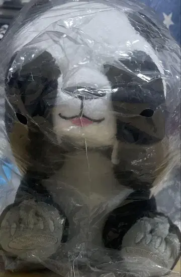 눈가리개 팬더 봉제 인형 중형