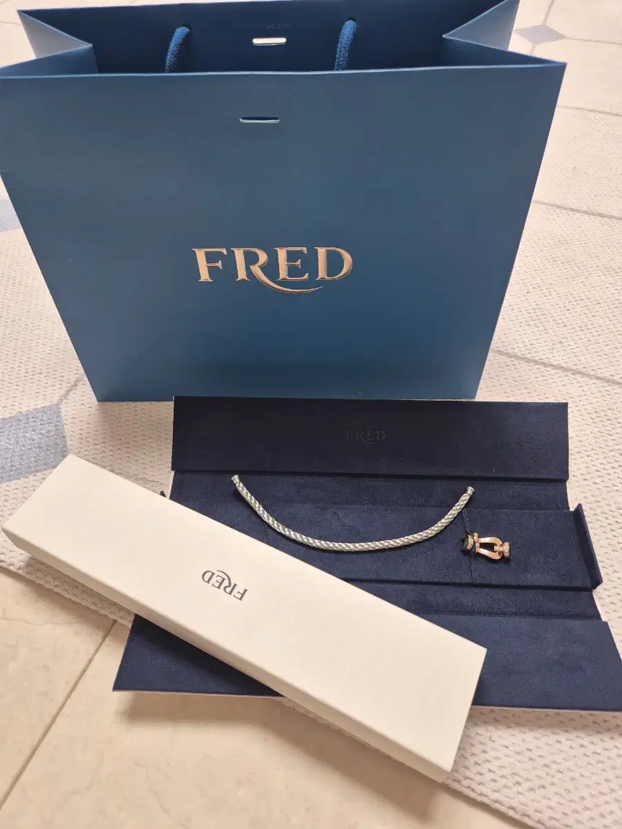 Fred Force ten Bracelet Large Rose Gold Half dia (S grade)