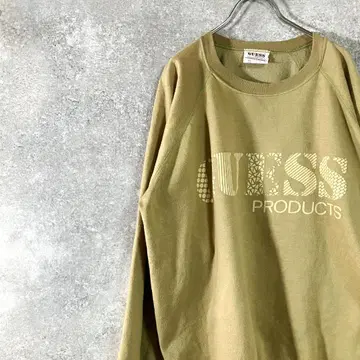 90s GUESS 트레이닝복 맨투맨 카키 로고 속기모 미국제
