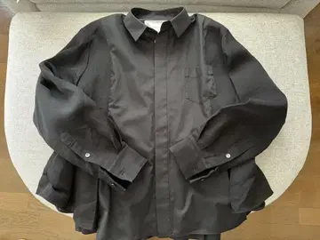 sacai 블랙 긴팔 셔츠 사이즈 1