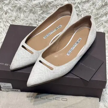 펠리코 아넬리 플랫슈즈 스웨이드 화이트 22.5cm