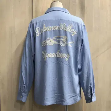 HOUSTON 휴스턴 볼링 셔츠 긴팔 카 클럽 자수 2XL