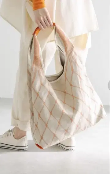 이아파피요네 코튼 린넨 드로잉 백 대용량 토트백