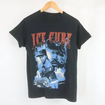 ICE CUBE 아티스트 포토 프린트 페이드 랩 티셔츠 S