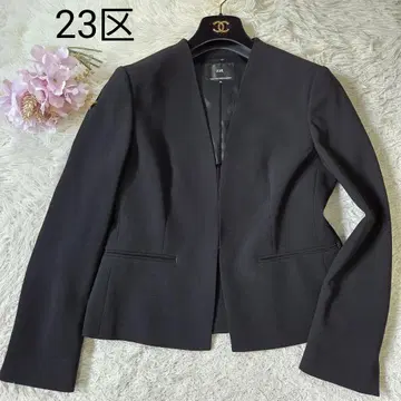 컨디션 최상 현행 택 23구 노카라 자켓 사이즈 M 블랙 세탁 가능
