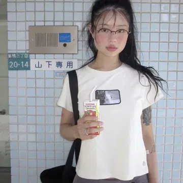 코이세이오 포차코 프레임 티셔츠 레몬