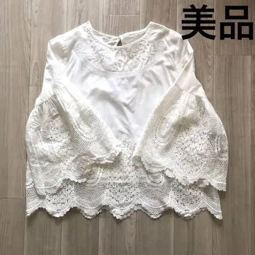 새상품급! 레이스 블라우스 화이트