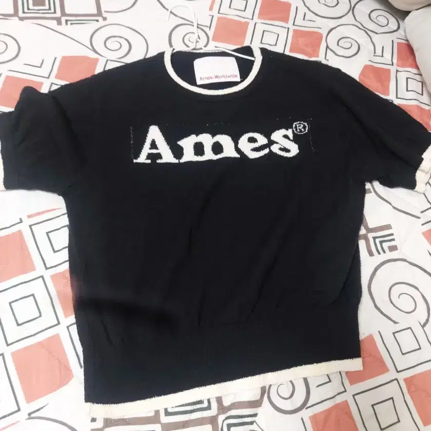 ★AMES-WORLDWIDE★BASIC DENIM LOGO SWEATSHIRT BLACK★正規品 AMESーWORLDWIDE tシャツ 新色追加「UNISEX」AMES WORLDWIDE