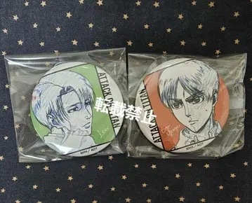 A 진격의 거인 WIT STUDIO 원화 캔뱃지 리바이 엘렌 아사노 교지