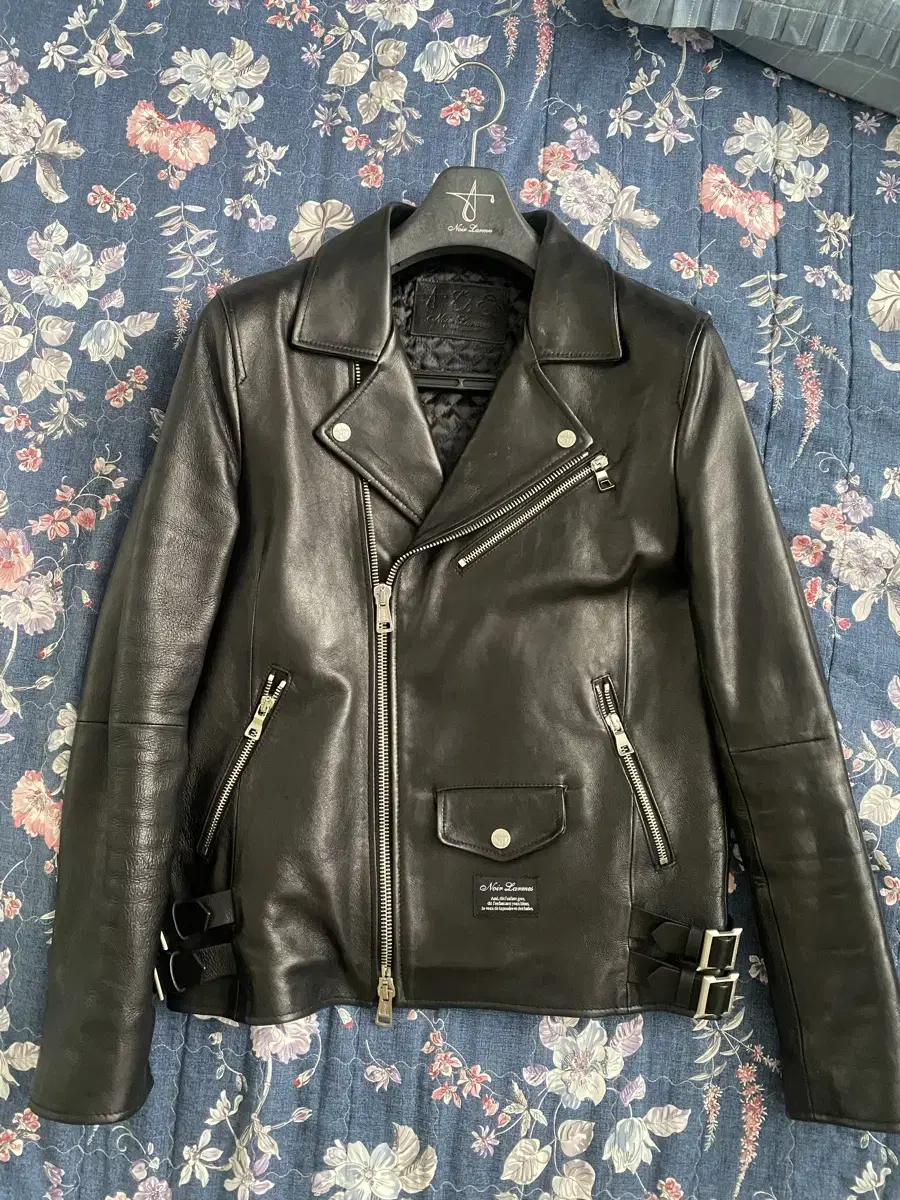 Noir Larmes Leather Jacket, Size 46