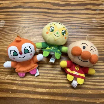 호빵맨 짤랑이 멜론파나 키링 3개 세트