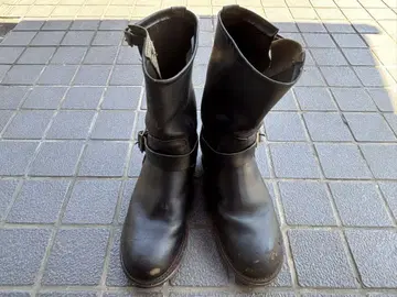 레드윙 엔지니어 부츠 블랙 가죽 버클