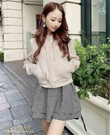 최종 가격 인하 michellMacaron 미셸 마카롱 숏 후드티 핑크