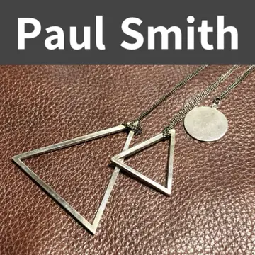 폴스미스 Paul Smith 3중 레이어드 롱 목걸이 트라이앵글 SV