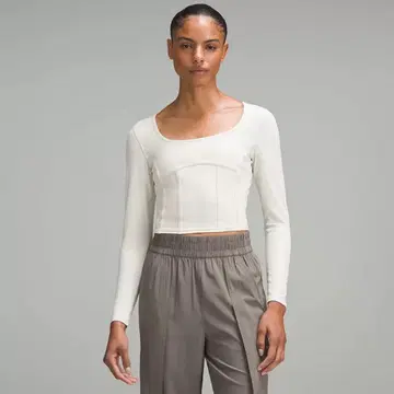 허리 솔기 Nulu 긴팔 셔츠