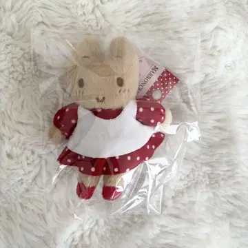 마론 크림 봉제 인형 키링