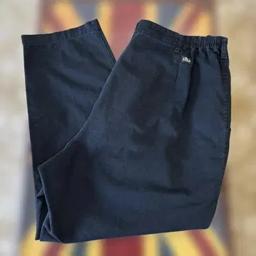 90s Lee 와이드 CASUALS LEE 블랙 치노 팬츠 허리밴딩