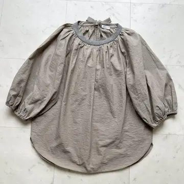 BRUNELLO CUCINELLI 모니레 장식 벌룬 슬리브 블라우스