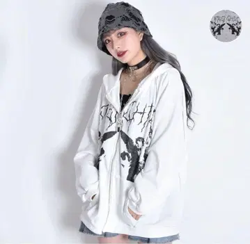 볼칸 & 아프로디티 후드티 화이트