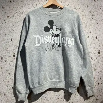 Hanes DISNEYLAND 미키마우스 프린트 맨투맨 헤인즈