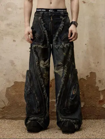 PERSONSOUL DIRTY DENIM 데미지 데님 M 사이즈