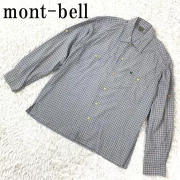 mont-bell 몽벨 긴팔 체크 셔츠 블루 XL B531