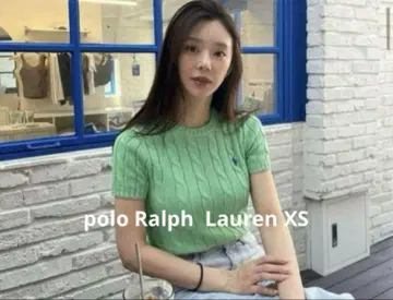 랄프 로렌 Polo Ralph Lauren 케이블 니트 반팔 그린