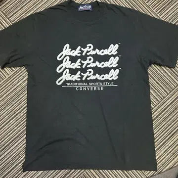 90s 컨버스 잭 파셀 티셔츠 L 사이즈 블랙 기업 티셔츠