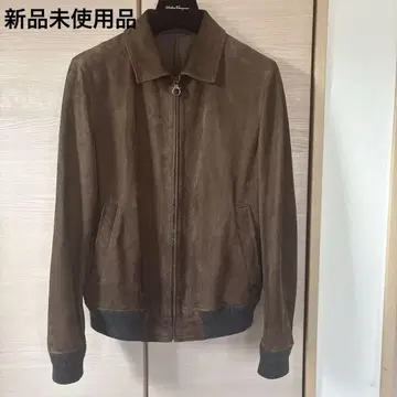 브라운 스웨이드 집업 자켓