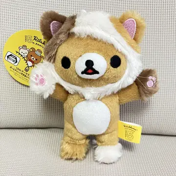 미사용 리락쿠마 15주년 테마 믹스 고양이 코스프레 봉제 인형 san-x