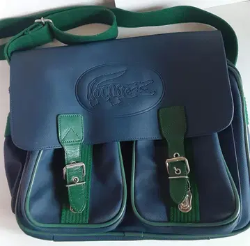 Lacoste 네이비 그린 숄더백