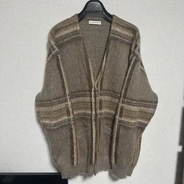 FLAGSTUFF (플래그스태프) MOHAIR CHECK CARDIGAN