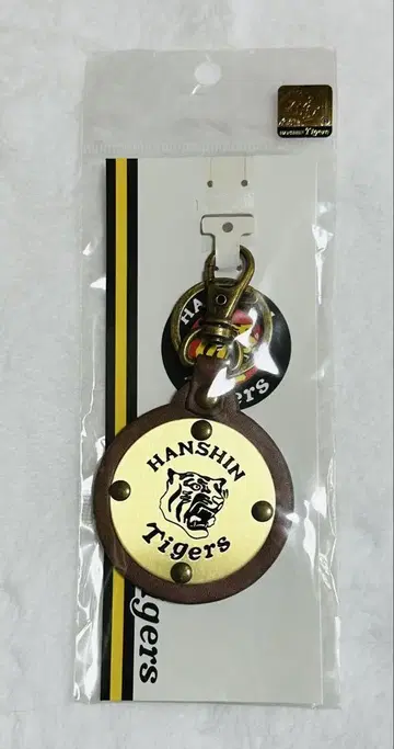 한신 타이거스 메탈 인조 가죽 키링