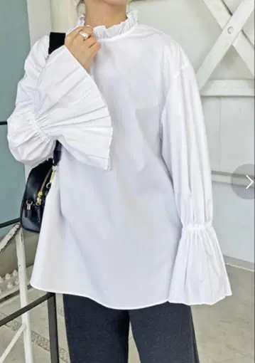 스픽 앤 스팬 코튼 브로드 턱 브릴 블라우스