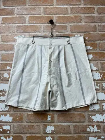 70s 프리즌 숏 팬츠 스트라이프 prisoner 밀리터리