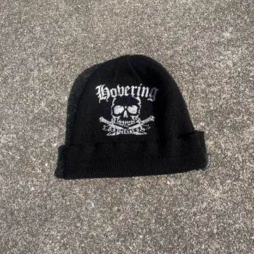 호버링 해골 디자인 니트 모자 비니 해골 그런지 펑크