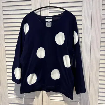 sousou 기요시 소매 지반 도트 대 다크 네이비 S