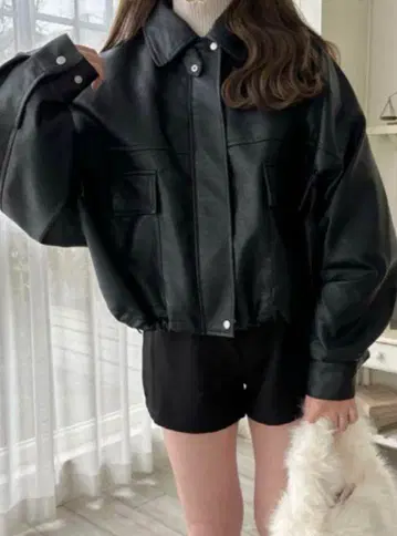 GRL 옷깃 2WAY 가죽 블루종 [k9351e]