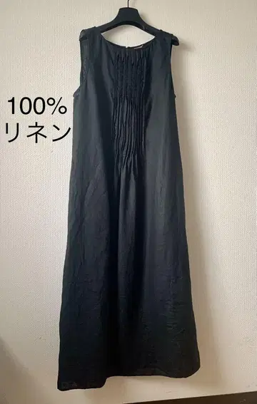 j-jill 100% 린넨 슬리브리스 롱 원피스 빅 사이즈