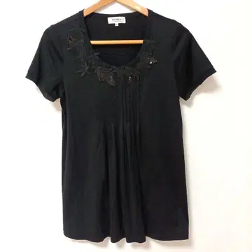 SONIA RYKIEL 반팔 티셔츠 스팽글 블랙 38