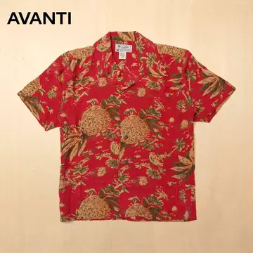 avanti 반팔 셔츠 알로하 실크 오픈 카라 오픈 카라 아반떼